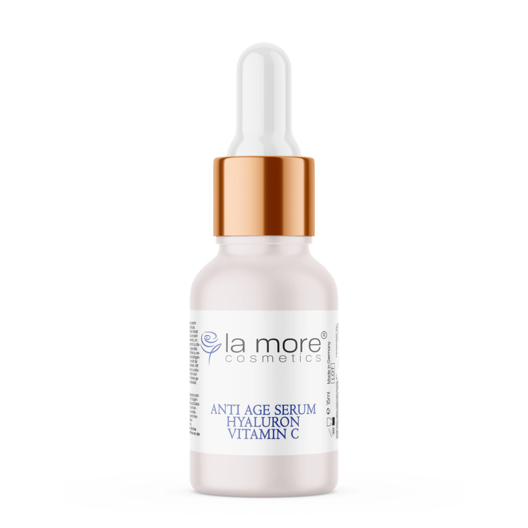 Anti-Age Serum Hyaluron & Vitamin C – Für glattere, prallere & jugendlich strahlende Haut (15 ml)